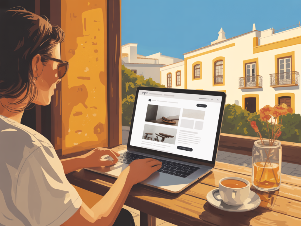 Profissional de web design em Elvas a criar um site moderno e eficiente para a Alentejo Gráfico.